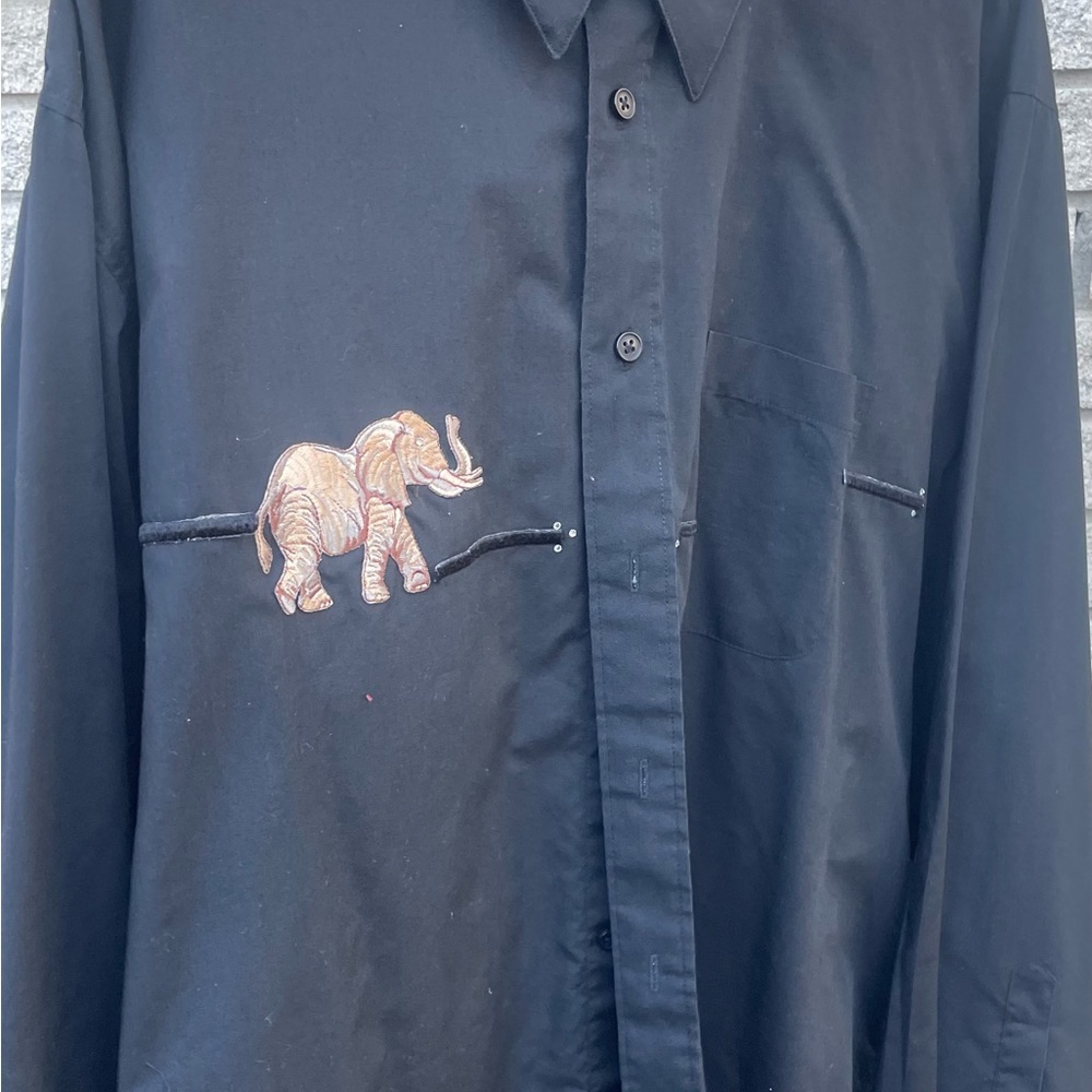 Vintage Infinitiy fashions embroidered shirt size 1x